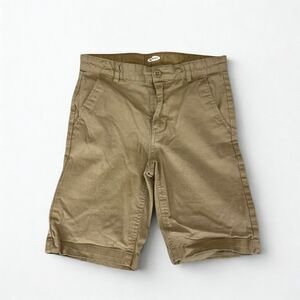 Old Navy Shorts Boys 12 Khaki Chino Bermuda Adjustable Waist Cotton Beige